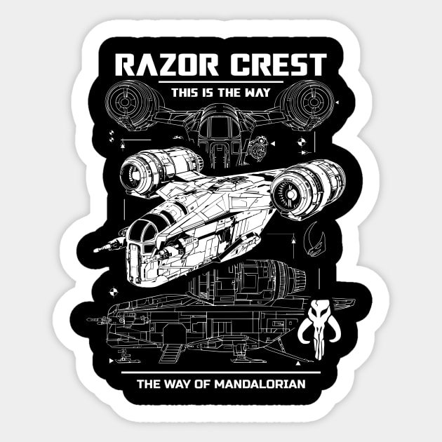 razor crest Sticker by sisidsi